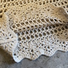 画像7: IVORY COLOR DESIGN PATTERN CROCHET VEST / Ladies M (7)