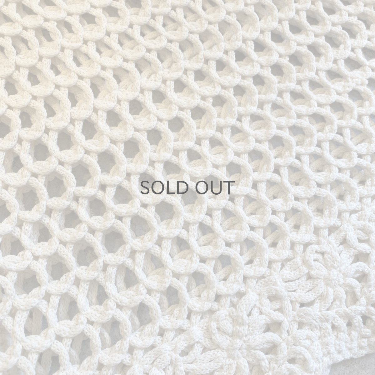 画像9: IVORY COLOR DESIGN PATTERN CROCHET VEST / Ladies M (9)