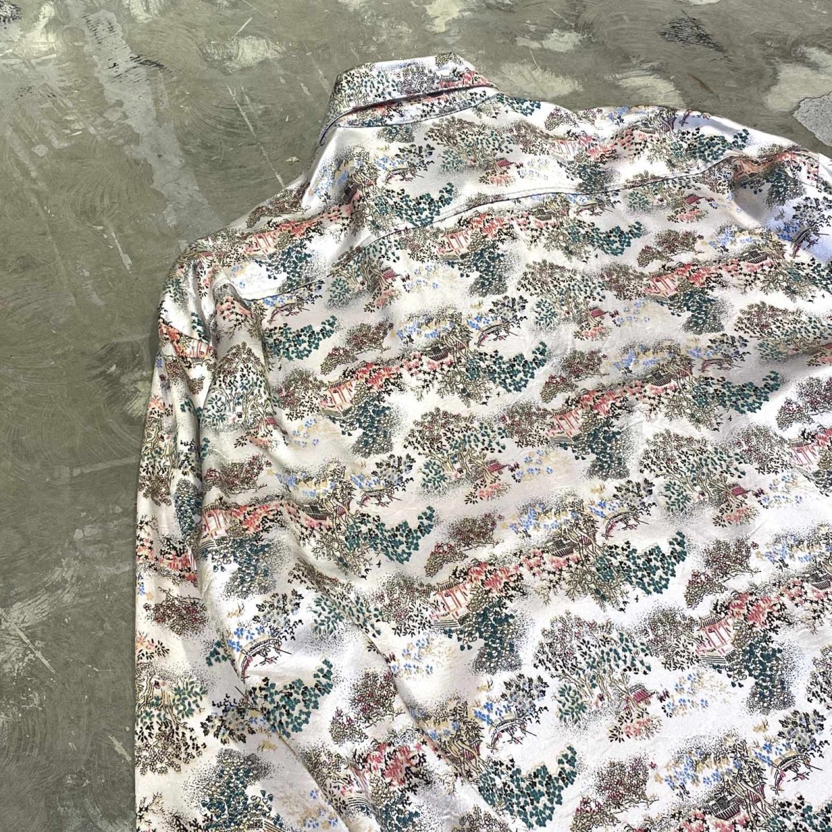 画像9: ALL OVER CHINA PATTERN SNAP BUTTON L/S SHIRT / Mens L (9)