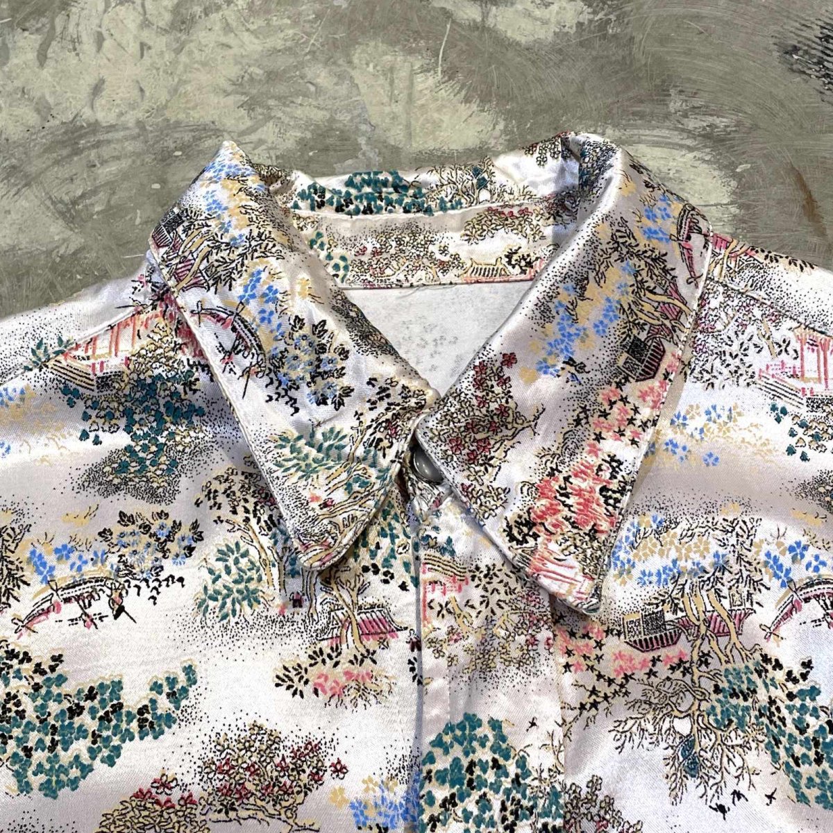 画像10: ALL OVER CHINA PATTERN SNAP BUTTON L/S SHIRT / Mens L (10)