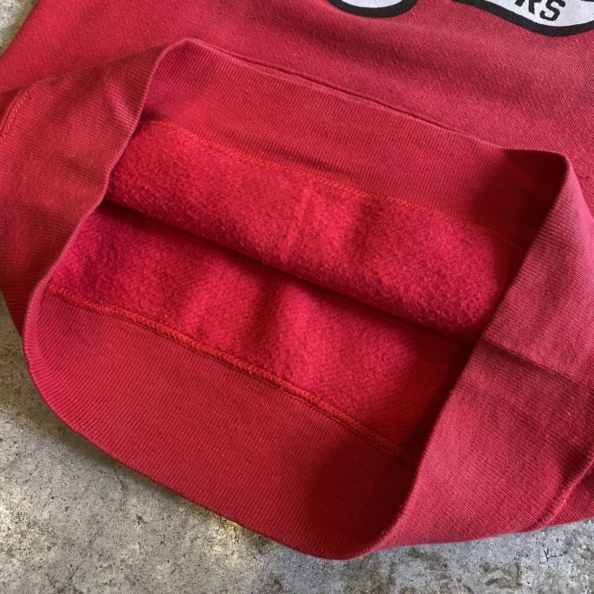 画像9: 70's "CHAMPION" PRINTED DESIGN RED COLOR SWEAT HOODIE / Ladies S(M) (9)