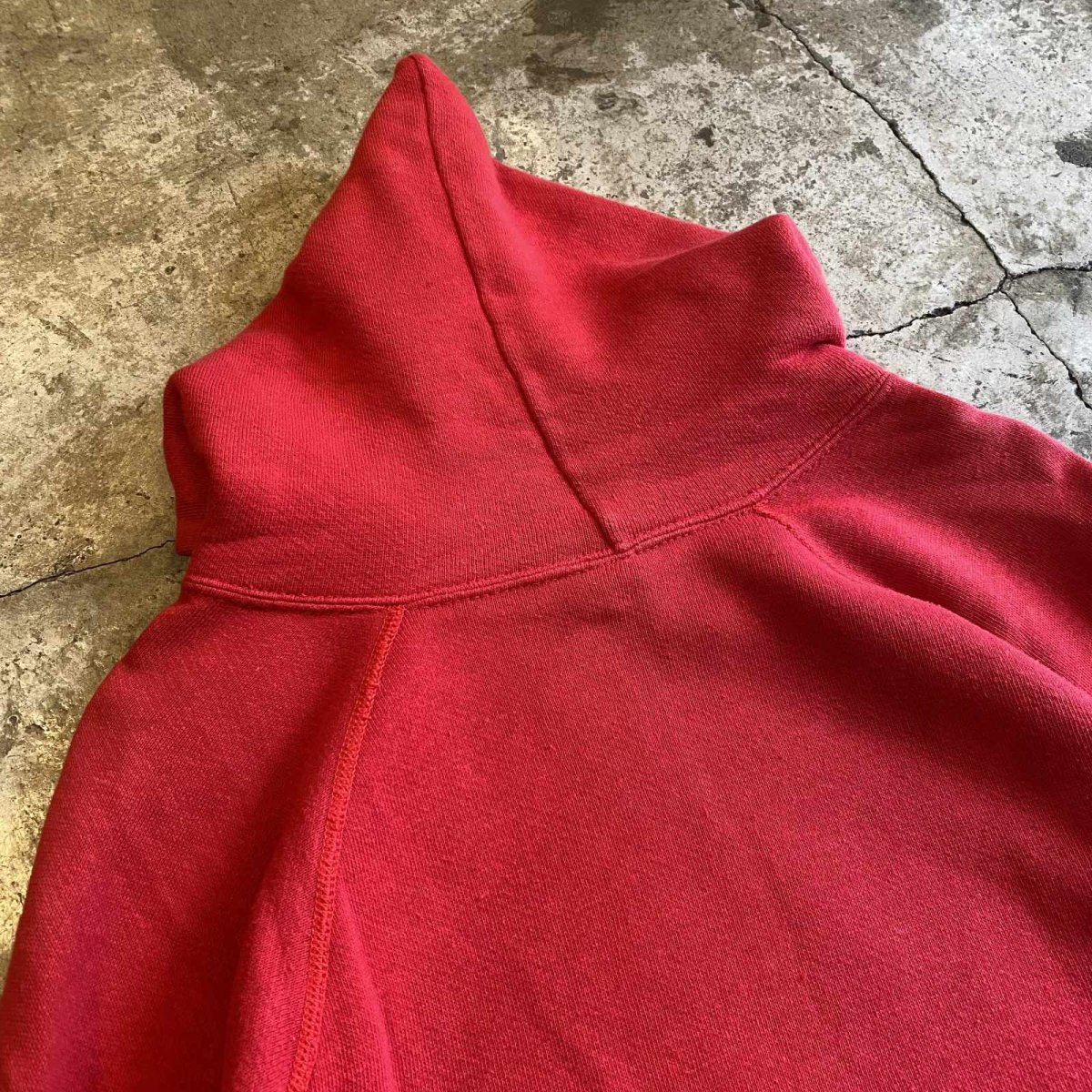 画像10: 70's "CHAMPION" PRINTED DESIGN RED COLOR SWEAT HOODIE / Ladies S(M) (10)