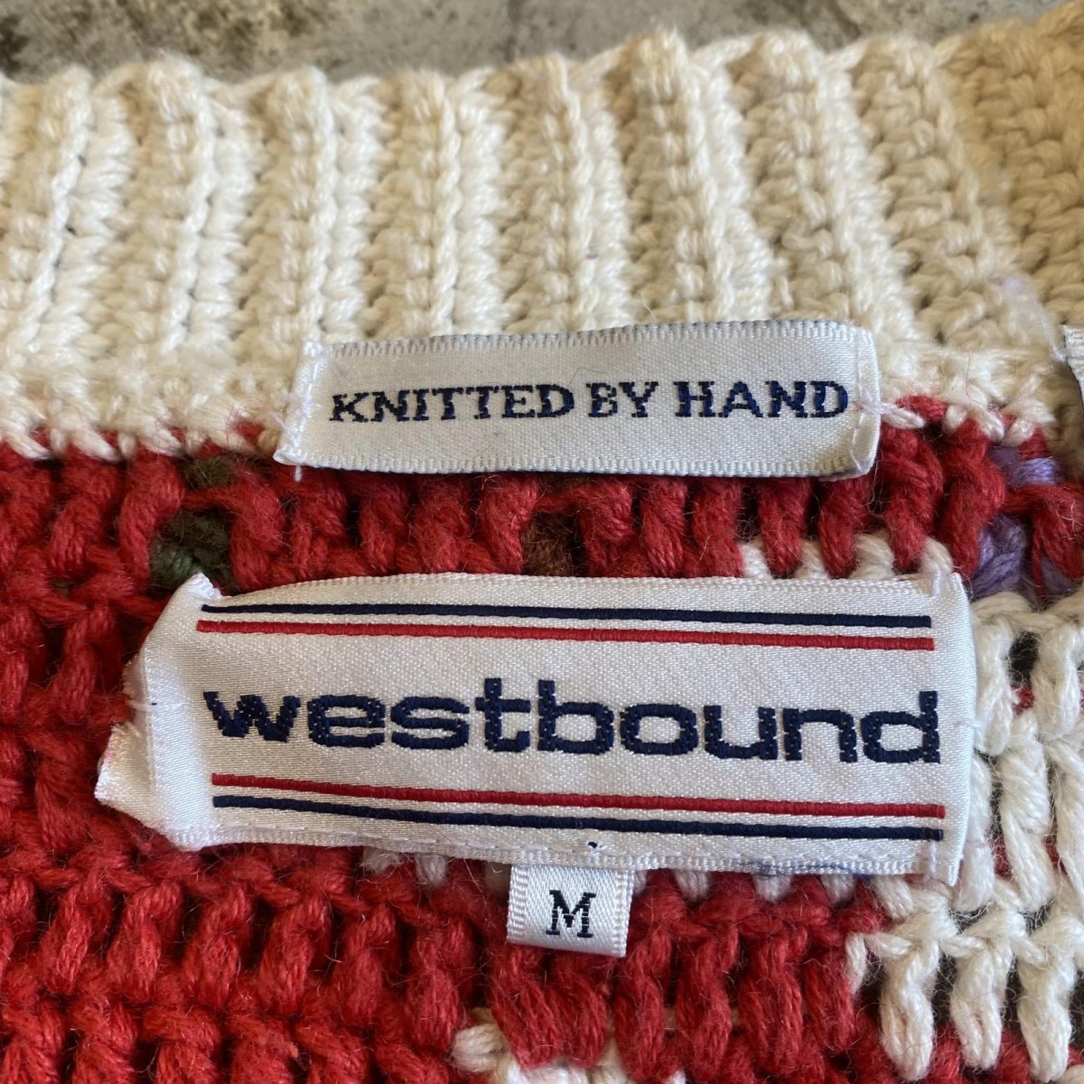 画像13: COLOR ALL OVER PATTERN COTTON KNIT CARDIGAN / Ladies M(L) (13)