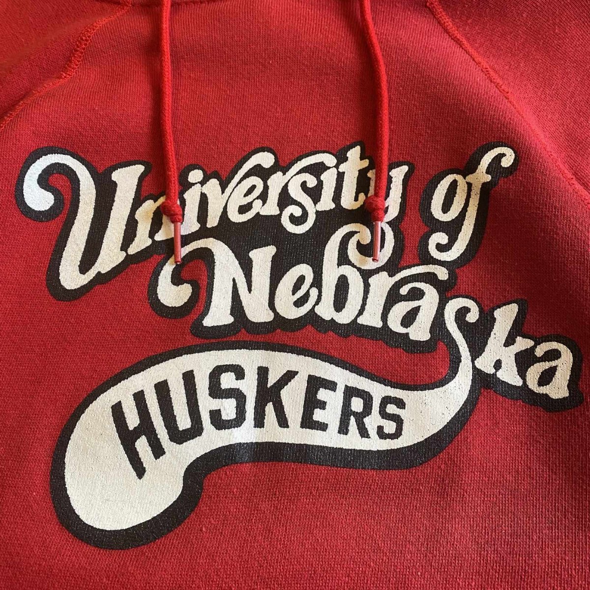 画像5: 70's "CHAMPION" PRINTED DESIGN RED COLOR SWEAT HOODIE / Ladies S(M) (5)