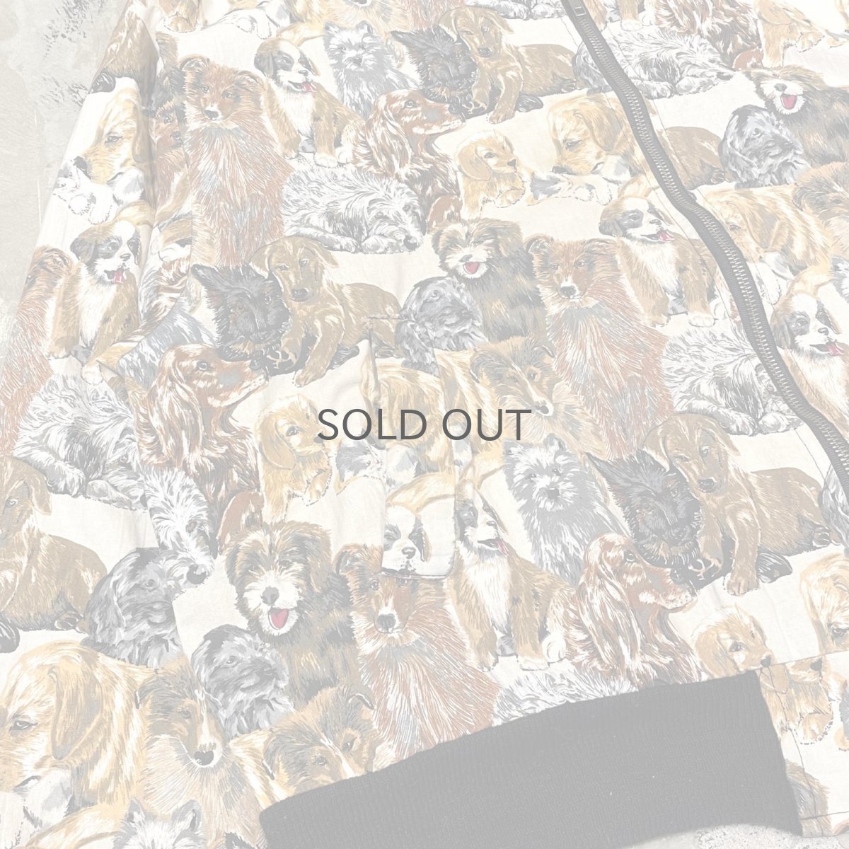 画像5: 80~90's ALL OVER DOGS GRAPHIC PATTERN ZIP UP JACKET / Mens XL / MADE IN USA (5)