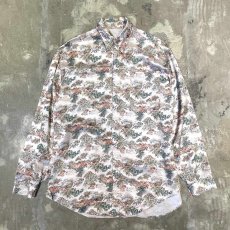 画像1: ALL OVER CHINA PATTERN SNAP BUTTON L/S SHIRT / Mens L (1)