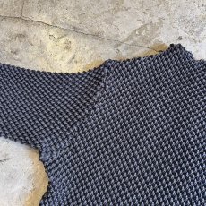 画像11: POINT STITCH DESIGN POPCORN CHECKER PATTERN L/S TOPS / Ladies S~M (11)