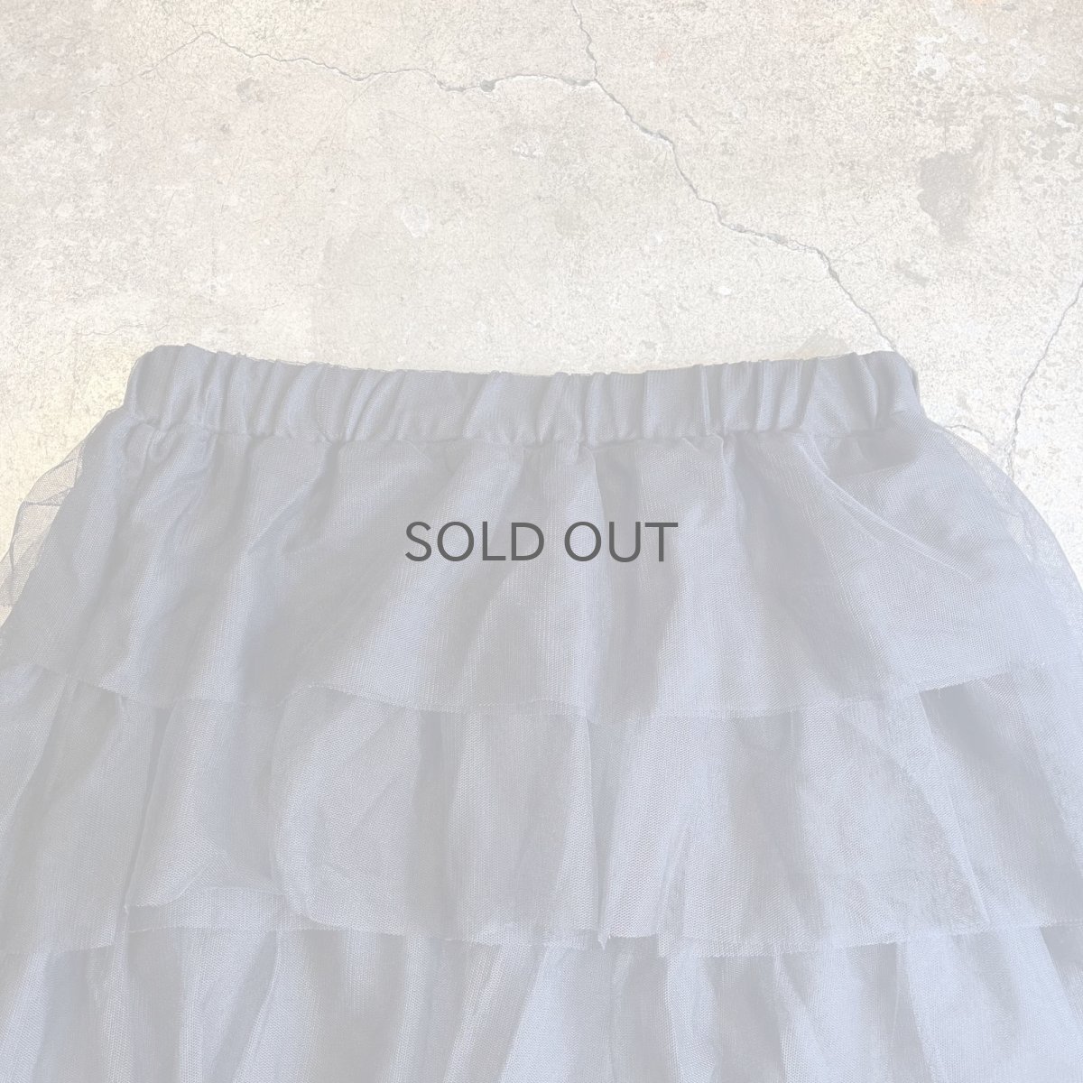 画像6: BLACK COLOR TIERED DESIGN LONG SKIRT / W25~W33 (6)