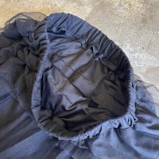 画像7: BLACK COLOR TIERED DESIGN LONG SKIRT / W25~W33 (7)