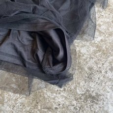 画像5: BLACK COLOR TIERED DESIGN LONG SKIRT / W25~W33 (5)
