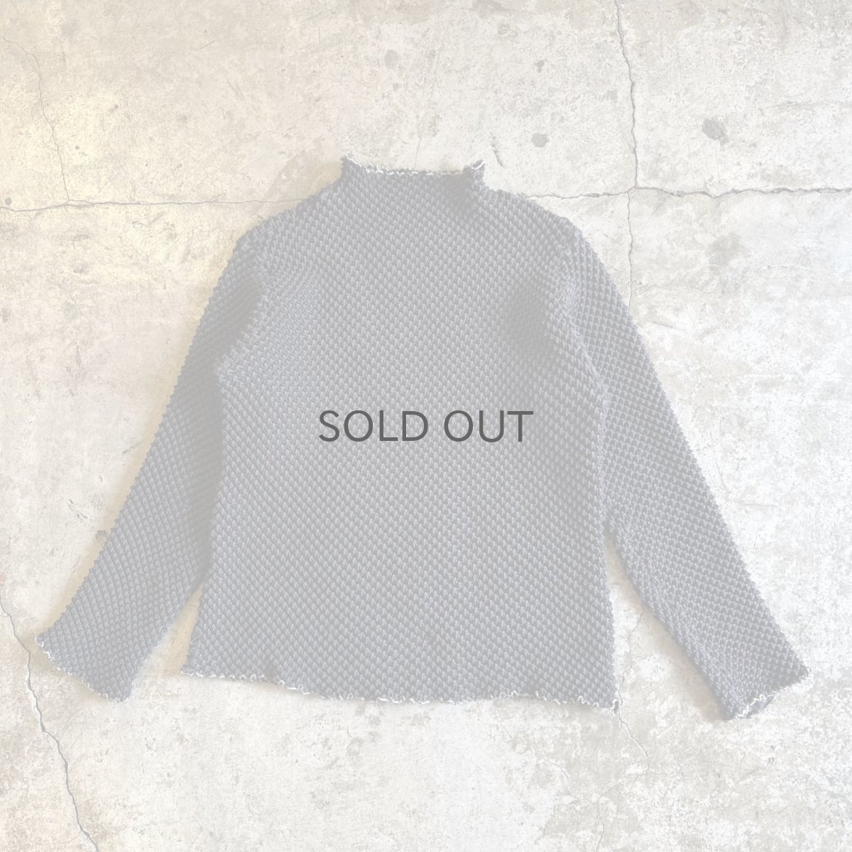 画像2: POINT STITCH DESIGN POPCORN CHECKER PATTERN L/S TOPS / Ladies S~M (2)