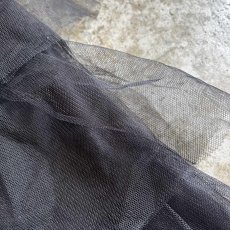 画像9: BLACK COLOR TIERED DESIGN LONG SKIRT / W25~W33 (9)