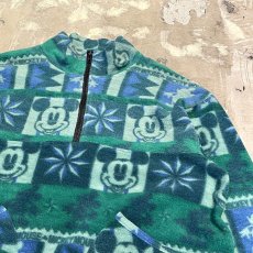画像4: "MICKEY MOUSE" MULTI GRAPHIC PATTERN HALF ZIP FLEECE / Mens S(L) (4)