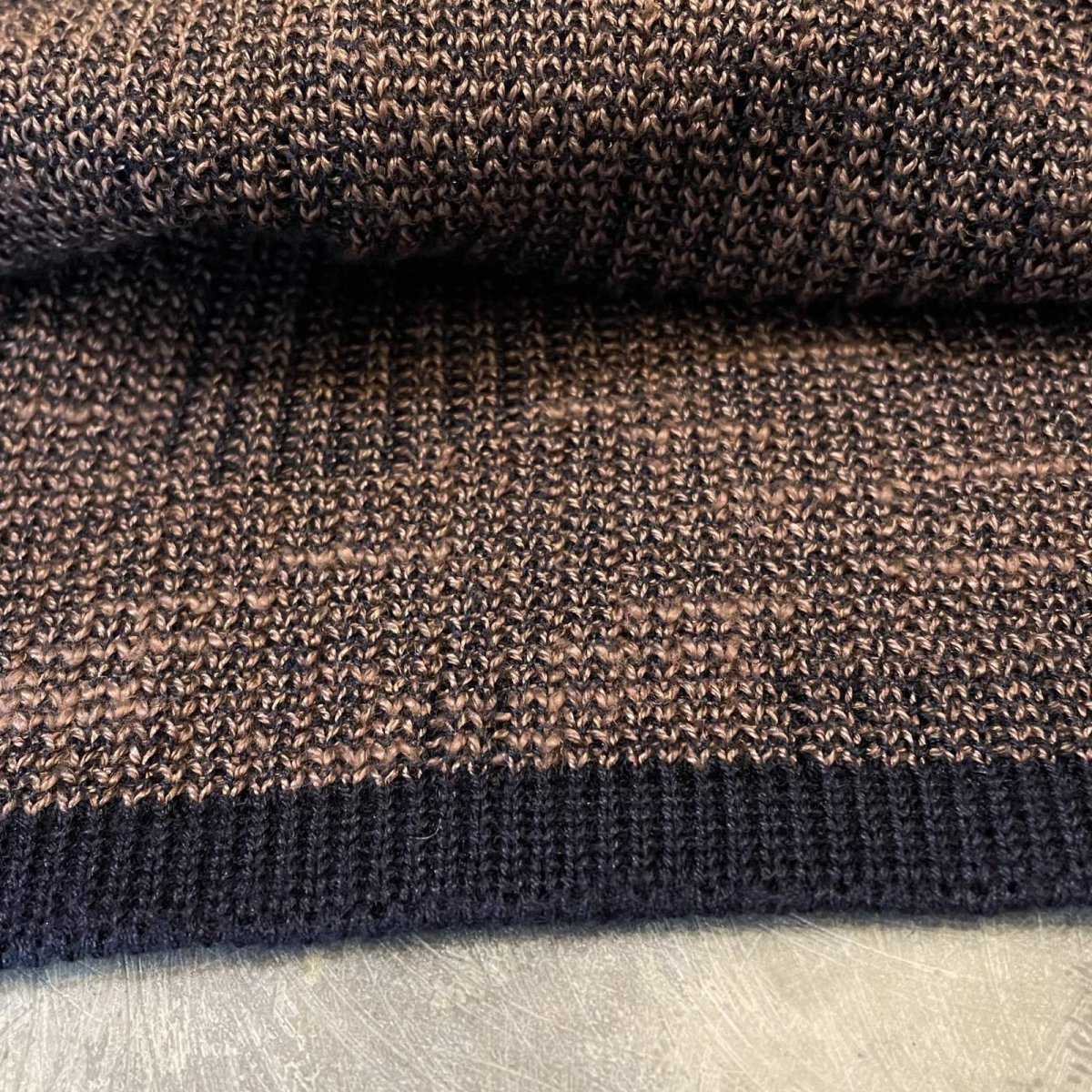 画像8: BICOLOR ALL OVER ARTISTIC PATTERN CARDIGAN / Mens M (8)