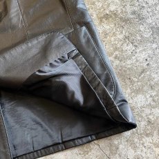 画像6: BLACK COLOR OVER DESIGN LEATHER TAILORED JACKET / Ladies L (6)