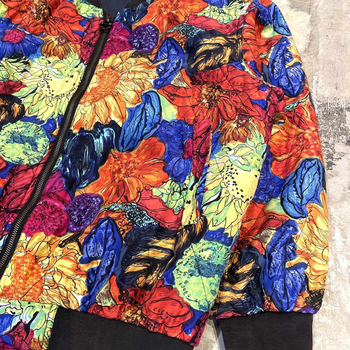 画像6: 90's~ ALL OVER ART FLORAL PATTERN ZIP UP JACKET / Mens L (6)