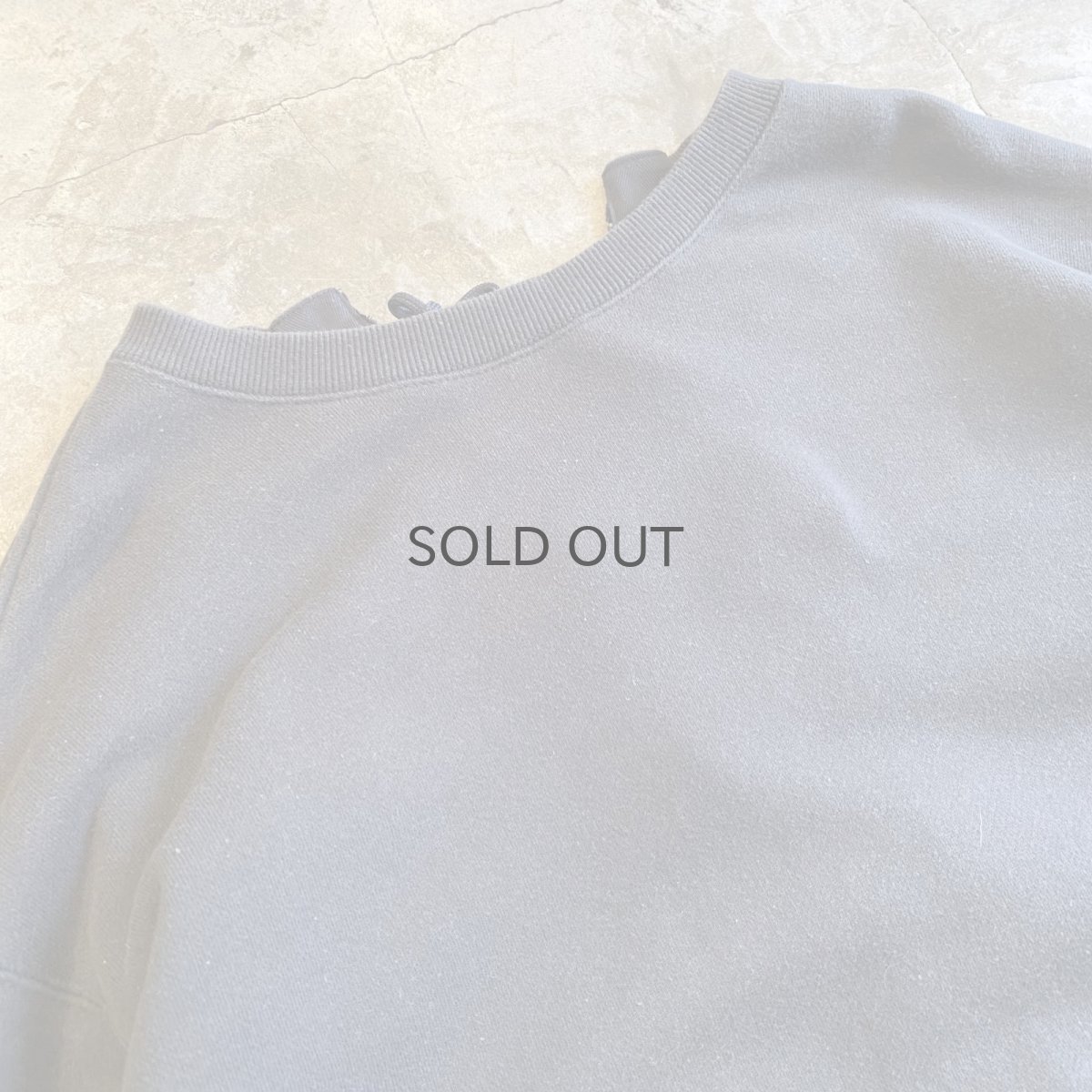 画像11: BACK LACE UP DESIGN SLIT BLACK COLOR SWEAT / Ladies L (11)