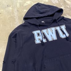 画像3: 【CHAMPION】SLEEVE LOGO CRASH DAMAGE HOODIE SWEAT / Mens XL (3)