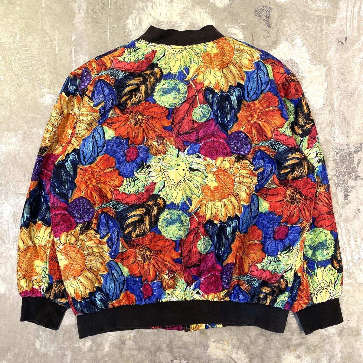 画像2: 90's~ ALL OVER ART FLORAL PATTERN ZIP UP JACKET / Mens L (2)