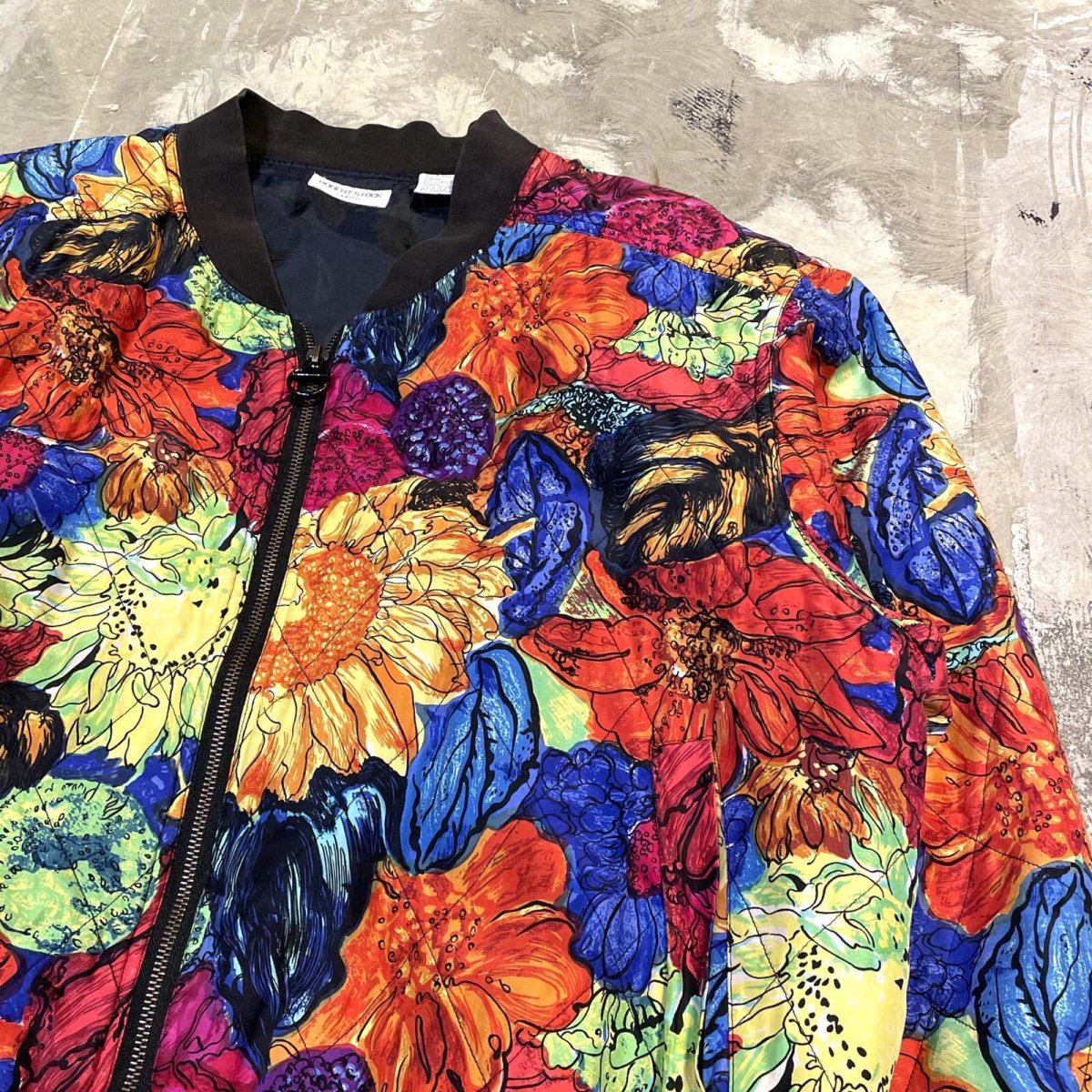 画像4: 90's~ ALL OVER ART FLORAL PATTERN ZIP UP JACKET / Mens L (4)