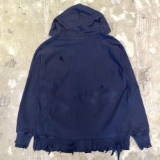 画像2: 【CHAMPION】SLEEVE LOGO CRASH DAMAGE HOODIE SWEAT / Mens XL (2)