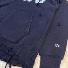 画像6: 【CHAMPION】SLEEVE LOGO CRASH DAMAGE HOODIE SWEAT / Mens XL (6)