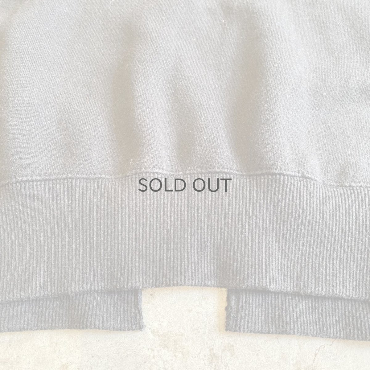 画像10: BACK LACE UP DESIGN SLIT BLACK COLOR SWEAT / Ladies L (10)