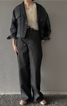 画像13: 【Wiz&Witch】"UNITED" OPEN SHOULDER DENIM TAYLOR JACKET / OS (13)