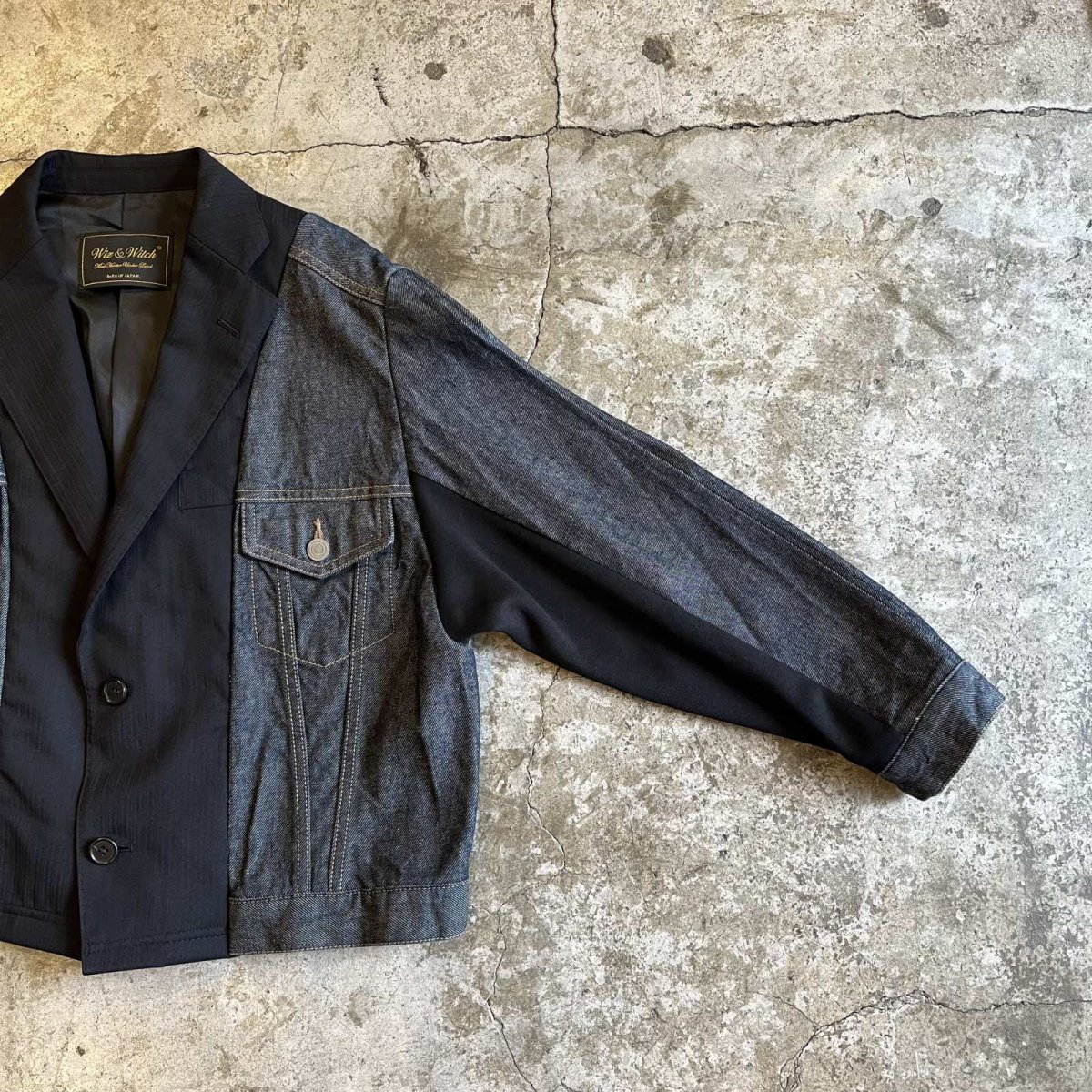 画像11: 【Wiz&Witch】"UNITED" OPEN SHOULDER DENIM TAYLOR JACKET / OS (11)