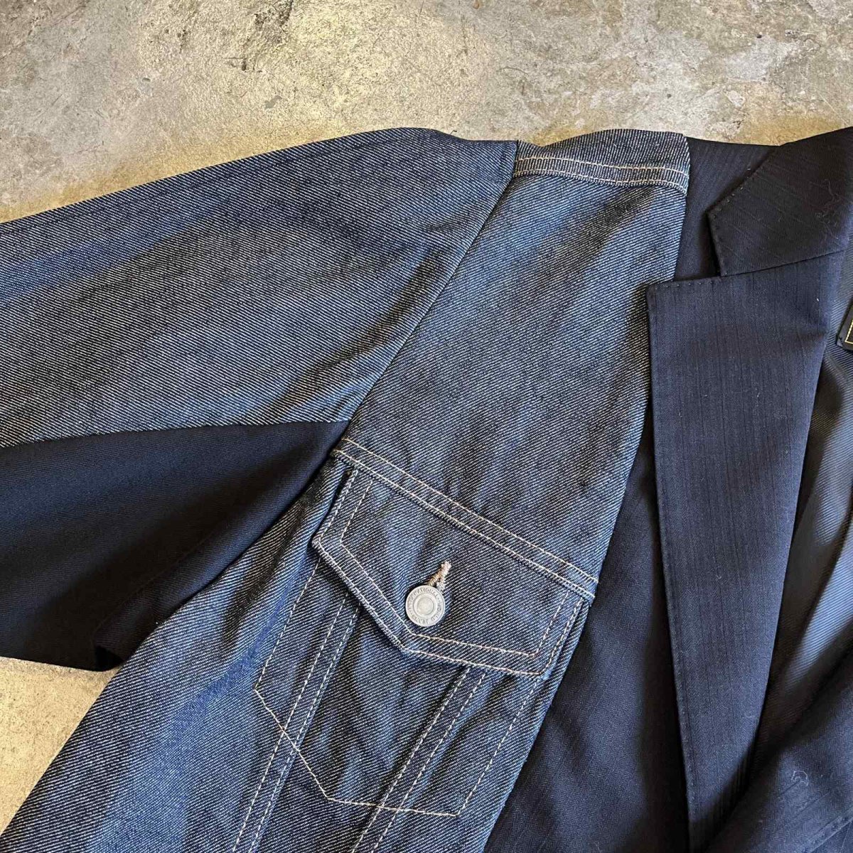 画像10: 【Wiz&Witch】"UNITED" OPEN SHOULDER DENIM TAYLOR JACKET / OS (10)