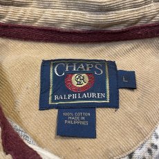 画像11: 【CHAPS RALPH LAUREN】ALL OVER PATTERN HALF BUTTON L/S SHIRT / Mens L(XL) (11)