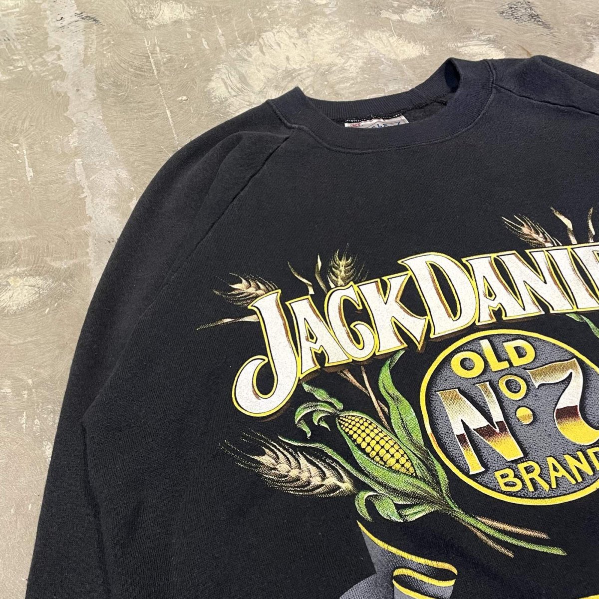 画像3: 80's "JACK DANIEL'S" PRINTED RAGLAN SLEEVE SWEAT / Mens XL (3)