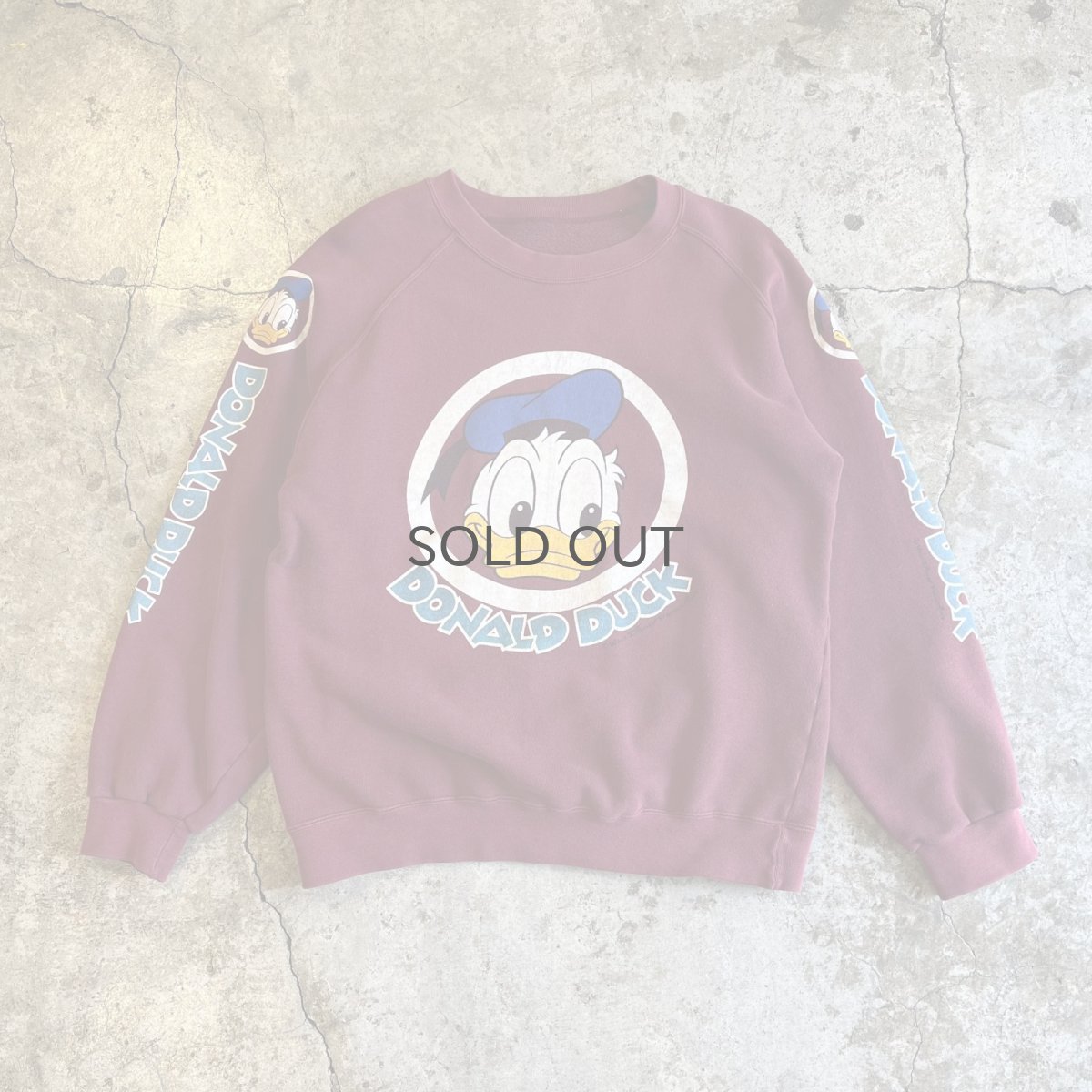 画像1: OLD 3 LOCATIONS "DONALD DUCK" PRINTED DESIGN L/S SWEAT / Ladies M (1)