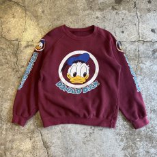 画像1: OLD 3 LOCATIONS "DONALD DUCK" PRINTED DESIGN L/S SWEAT / Ladies M (1)