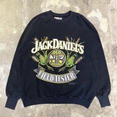 画像1: 80's "JACK DANIEL'S" PRINTED RAGLAN SLEEVE SWEAT / Mens XL (1)