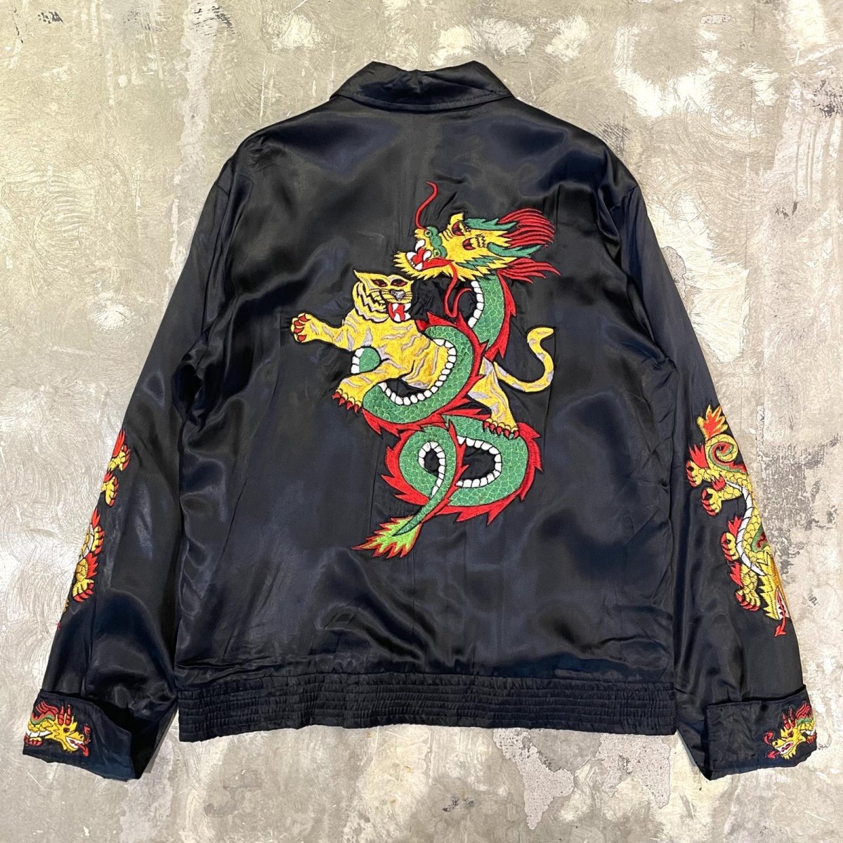 画像2: SPANGLES & GRAPHIC EMBROIDERY ZIP UP JACKET / Mens L (2)