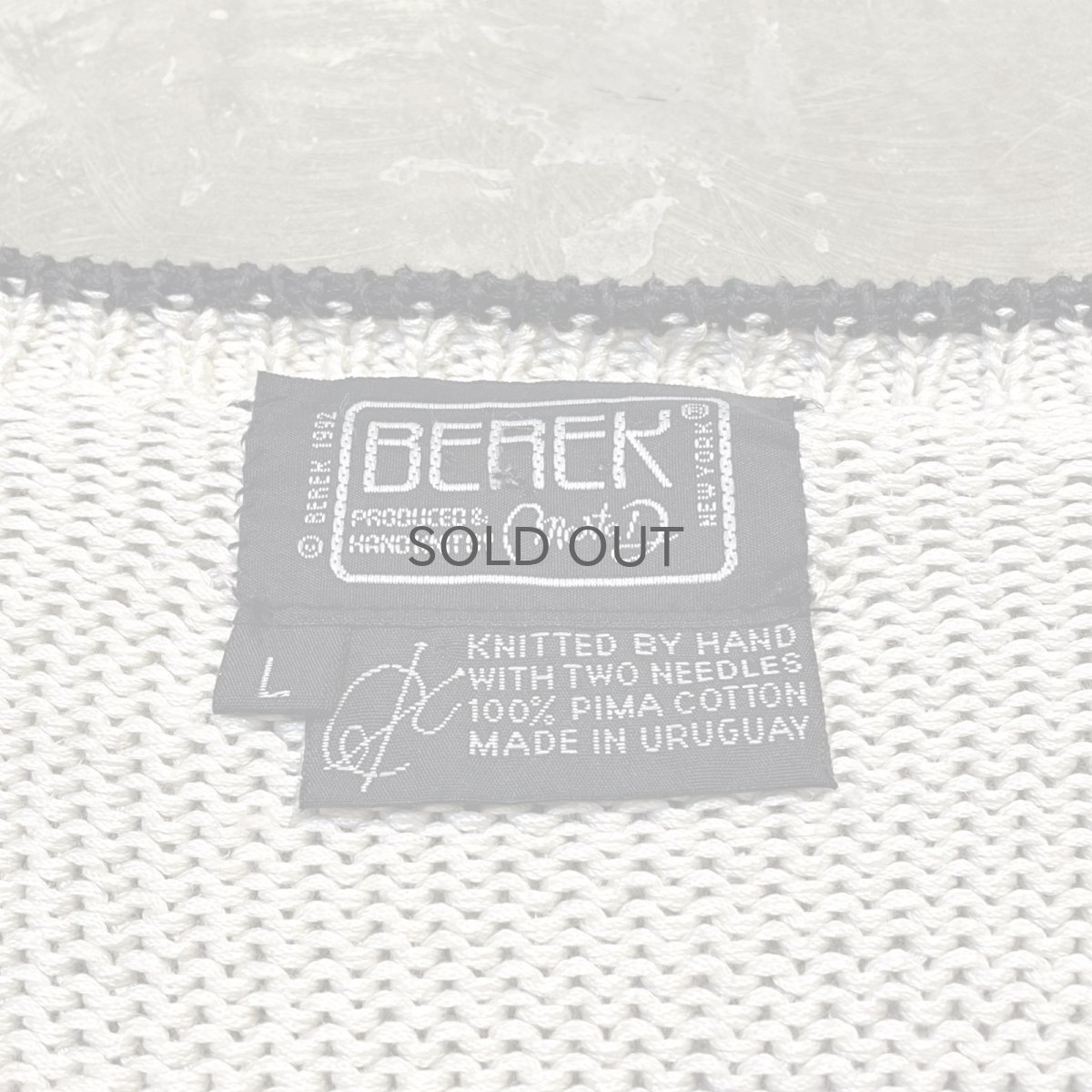 画像10: NATIVE GRAPHIC PATTERN HANDKNIT CARDIGAN / Mens L (10)