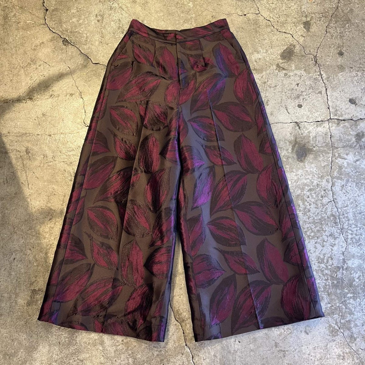 画像1: ALL OVER REEF PATTERN DESIGN WIDE PANTS / W29 (1)