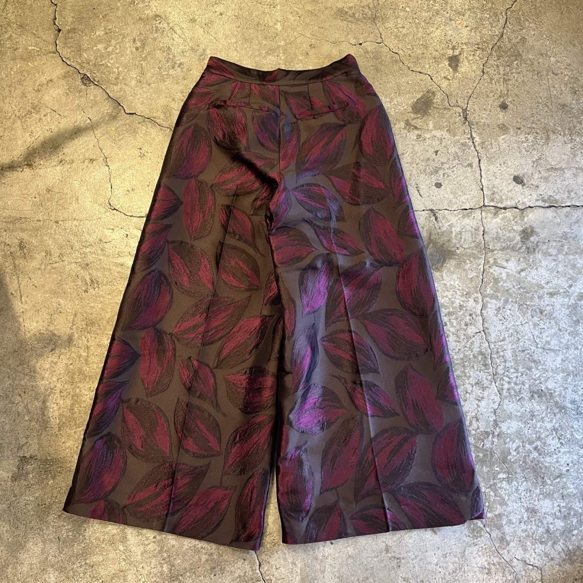 画像2: ALL OVER REEF PATTERN DESIGN WIDE PANTS / W29 (2)