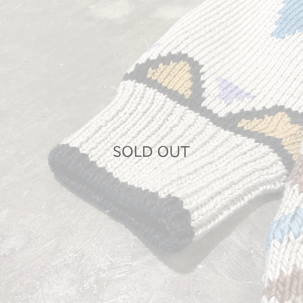 画像7: NATIVE GRAPHIC PATTERN HANDKNIT CARDIGAN / Mens L (7)