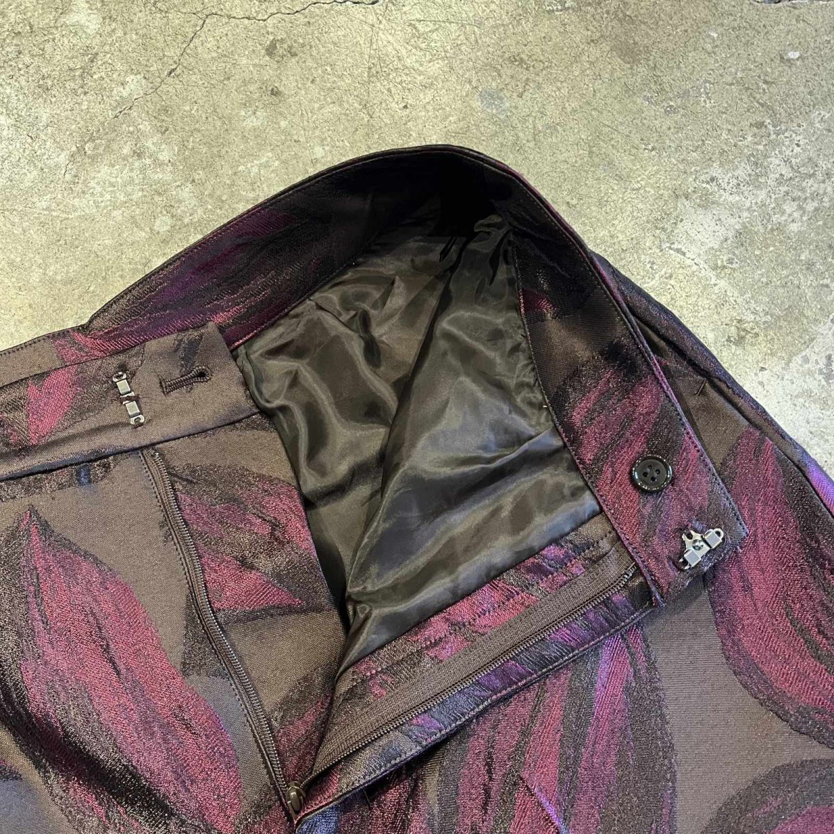 画像10: ALL OVER REEF PATTERN DESIGN WIDE PANTS / W29 (10)