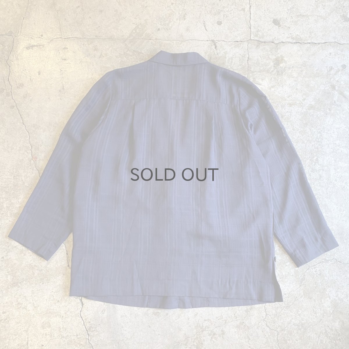 画像2: BULE COLOR CHECK PATTERN SHEER DESIGN JACKET / Ladies L (2)