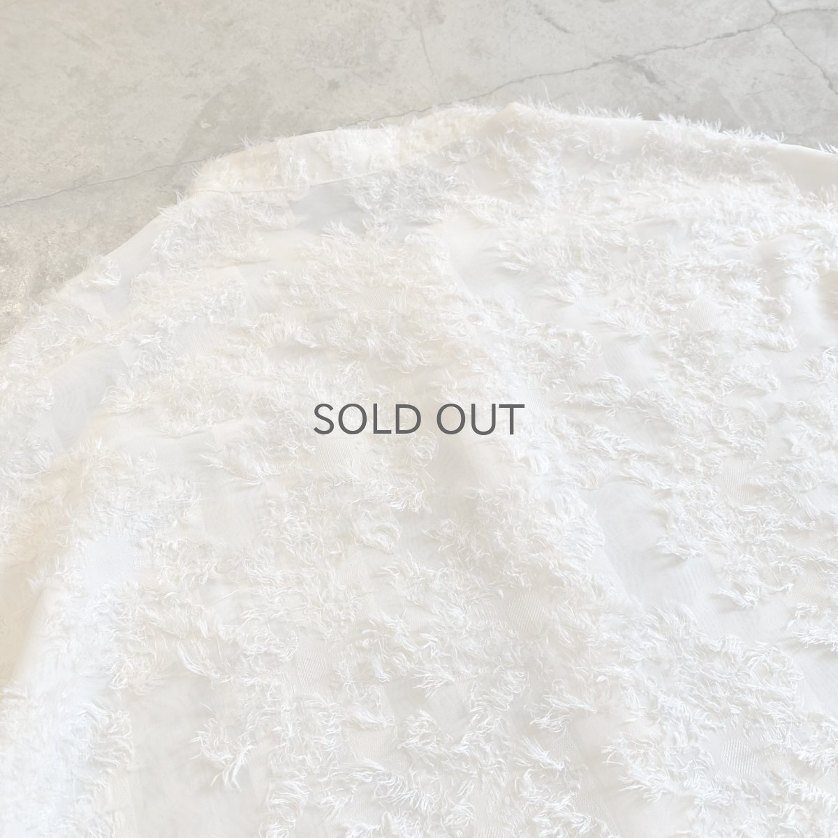 画像10: ALL OVER FLORAL SHAGGY PATTERN DESIGN SHEER SHIRT / Ladies L (10)