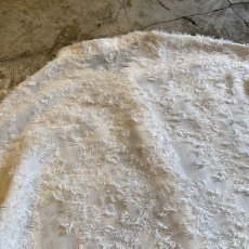 画像10: ALL OVER FLORAL SHAGGY PATTERN DESIGN SHEER SHIRT / Ladies L (10)