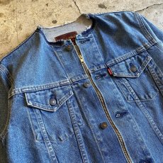 画像3: 【Wiz&Witch】"WANDERER" NO COLLAR ZIP UP DENIM JACKET / OS (3)