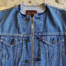 画像6: 【Wiz&Witch】"WANDERER" NO COLLAR ZIP UP DENIM JACKET / OS (6)