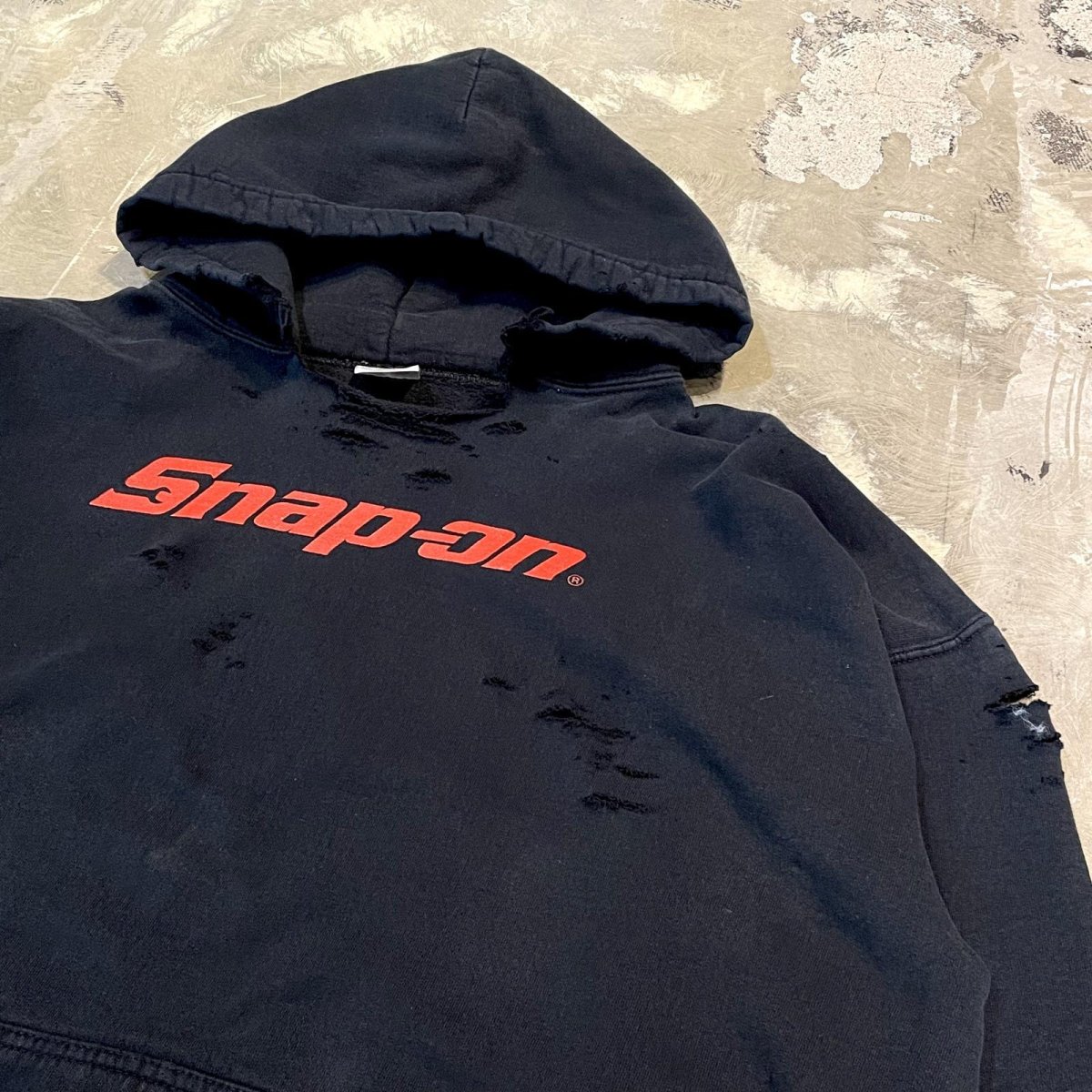 画像4: "SNAP-ON" PRINTED CRASH DAMAGE HOODIE SWEAT / Mens XL (4)