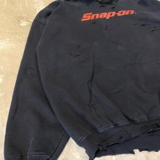 画像5: "SNAP-ON" PRINTED CRASH DAMAGE HOODIE SWEAT / Mens XL (5)