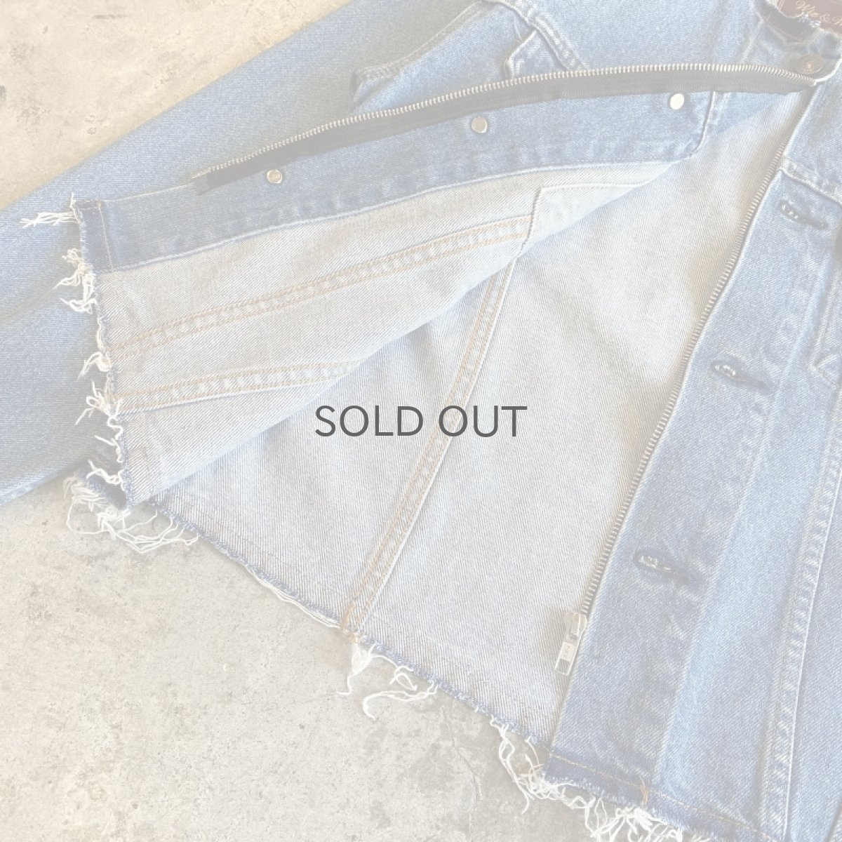 画像8: 【Wiz&Witch】"WANDERER" NO COLLAR ZIP UP DENIM JACKET / OS (8)