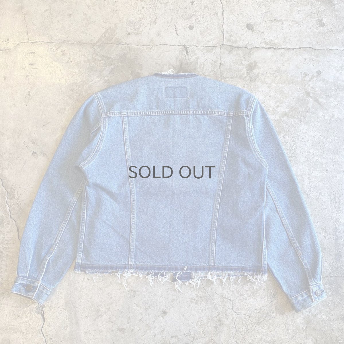 画像2: 【Wiz&Witch】"WANDERER" NO COLLAR ZIP UP DENIM JACKET / OS (2)